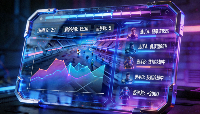 数字竞技赛事实时赛况监测仪表盘
