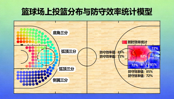 篮球场上投篮分布点与防守效率统计模型