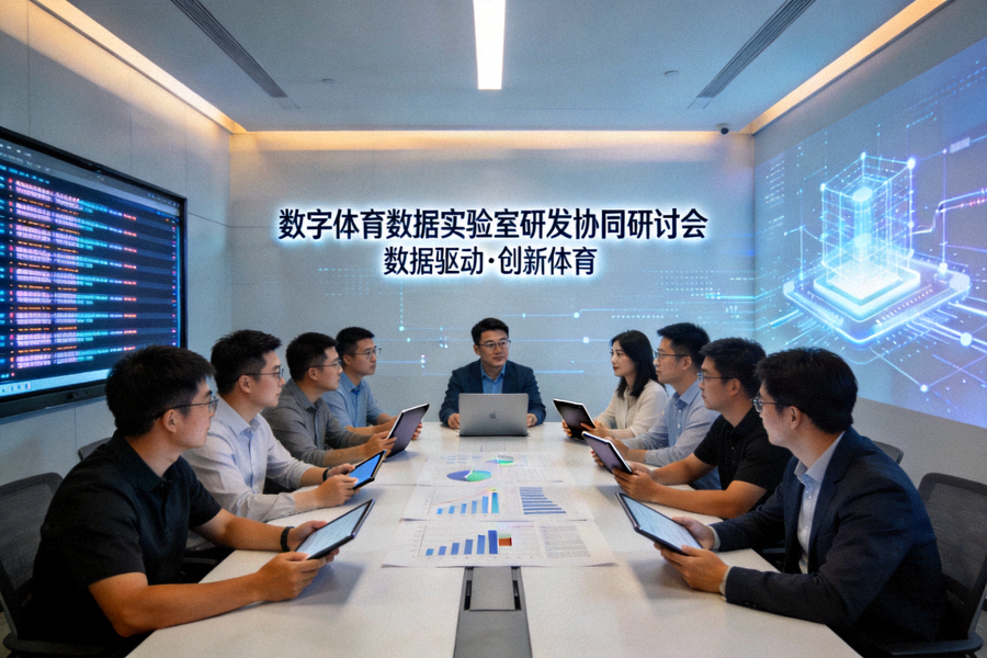 数字体育数据实验室研发团队协同研讨会议场景