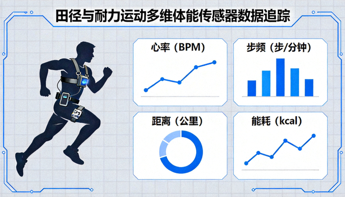田径与耐力运动多维体能传感器数据追踪展示