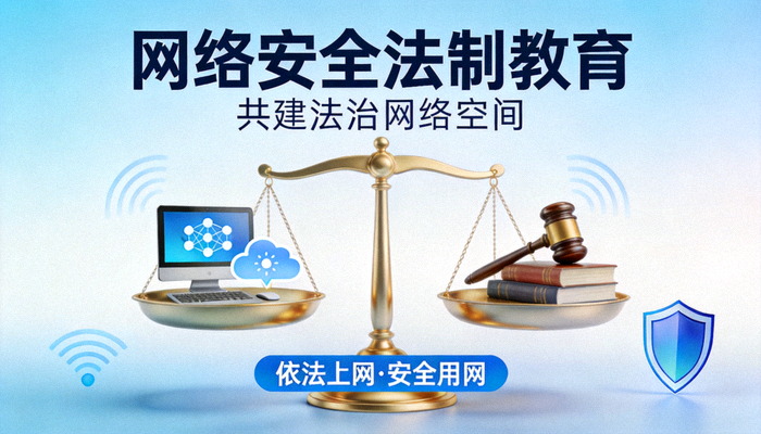 网络安全法制教育与法治天平展示