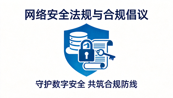 网络安全法规与合规倡议宣传图标