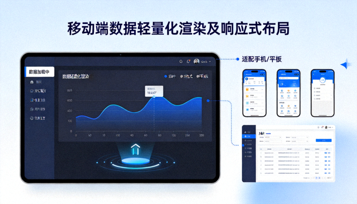 移动端数据轻量化渲染及响应式布局界面