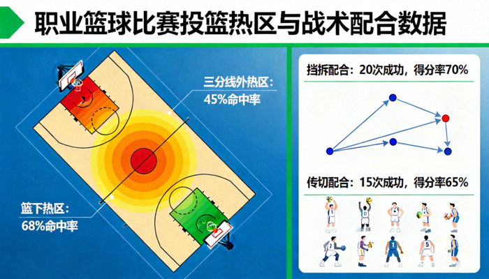 职业篮球比赛投篮热区与战术配合数据