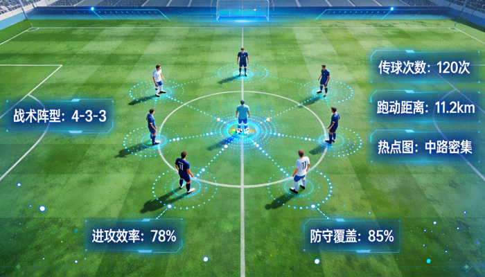 足球绿茵场战术阵型与数据点阵分析